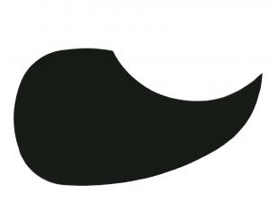 ACOUSTIC GUITAR PICK GUARD BLACK PEEl AND STICK ON